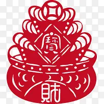 矢量元宝财宝金元宝