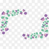 紫色小碎花春天边框