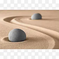 鹅卵石与沙子