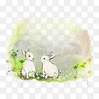 两只兔子