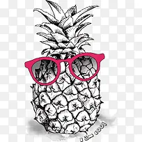 戴眼镜的菠萝