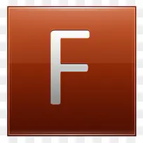 字母F橙色图标