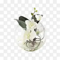 白色软装装饰玻璃花瓶