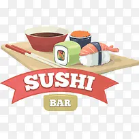 矢量饭团寿司标志