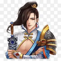 拿剑的游戏人物古风人物