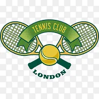 矢量图网球俱乐部标志