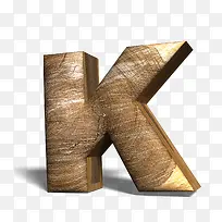 立体字母K