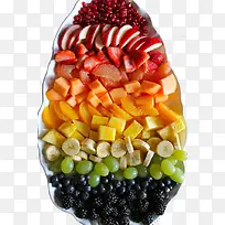颜色各异的水果拼盘