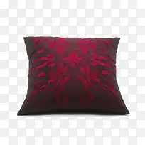 红色花纹抱枕