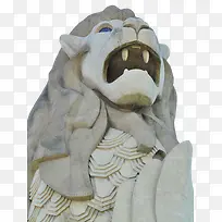 鱼尾狮石雕素材