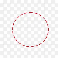 红色虚线圆形边框