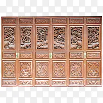 中国古代传统木质镂空雕刻排门