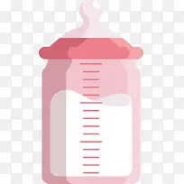 粉红色新生儿奶瓶