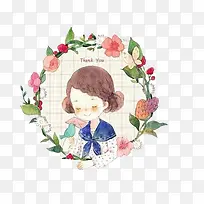 可爱小女生图片素材
