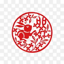 剪纸兔子素材