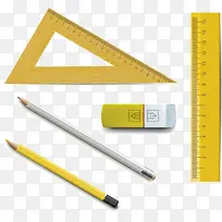三角板尺子橡皮铅笔