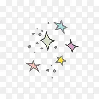 矢量闪光星星素材