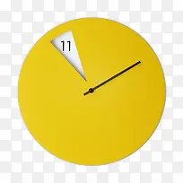 黄色创意时钟