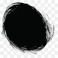 黑色中国风墨迹圆圈