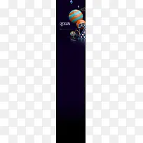 黑灰色天空彩色球体壁纸
