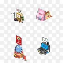 卡通店面图标