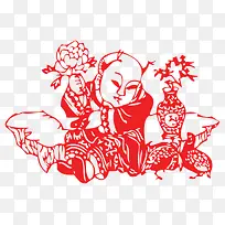 中国年画剪纸