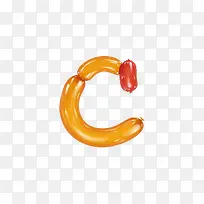 气球字母c