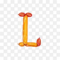 气球字母L