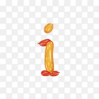 气球字母i