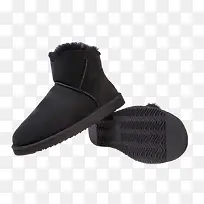 黑色的雪地靴