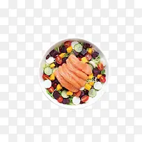生鱼片紫薯沙拉