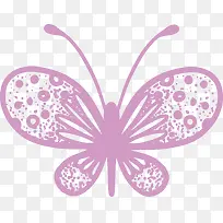 卡通紫色精美的蝴蝶