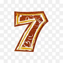 皮革字母数字7