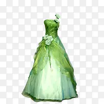 绿色漂亮婚纱