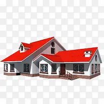 红色屋顶别墅