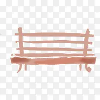 粉色可爱长椅创意