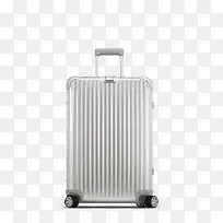 银色质感拉杆行李箱