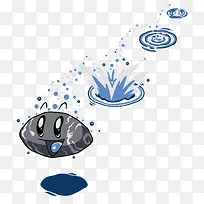 矢量童年游戏打水漂