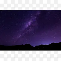 紫色夜空星空银河