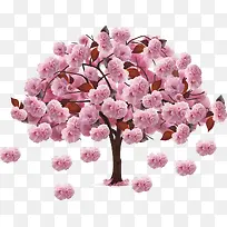 樱花树矢量图