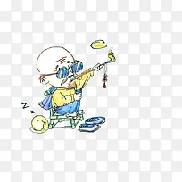 卡通陕西八大怪插图元素