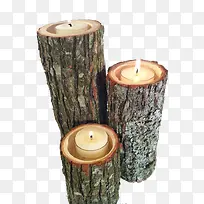 木头里的蜡烛
