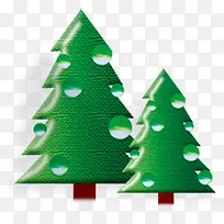 创意合成绿色的圣诞树元素合成
