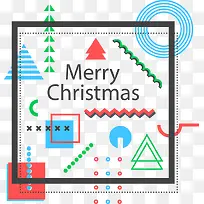 几何元素组合圣诞节卡