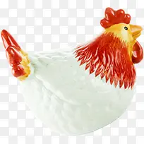 陶瓷白色母鸡