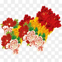 唯美彩色文艺中式花朵装饰
