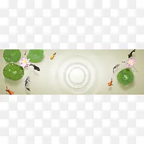 清新荷塘背景banner