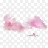 粉色水墨云朵