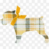 布纹艺术纺织小狗图案