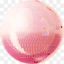 粉色亮片圆球